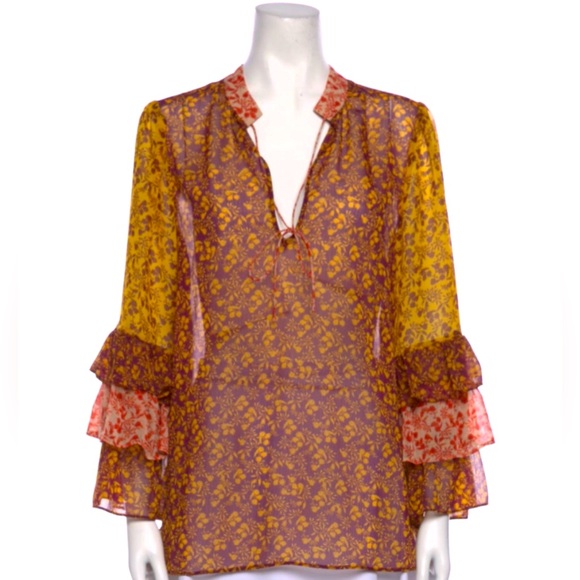 REDUCED  Alice and Olivia Tunic Floral Blouse by Rent the Runway NWOT - Picture 6 of 7